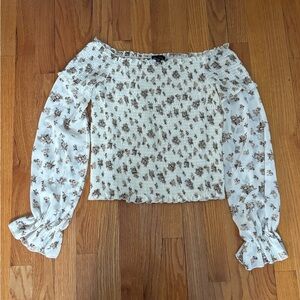 Lucy Paris Off-the-Shoulder Floral Blouse